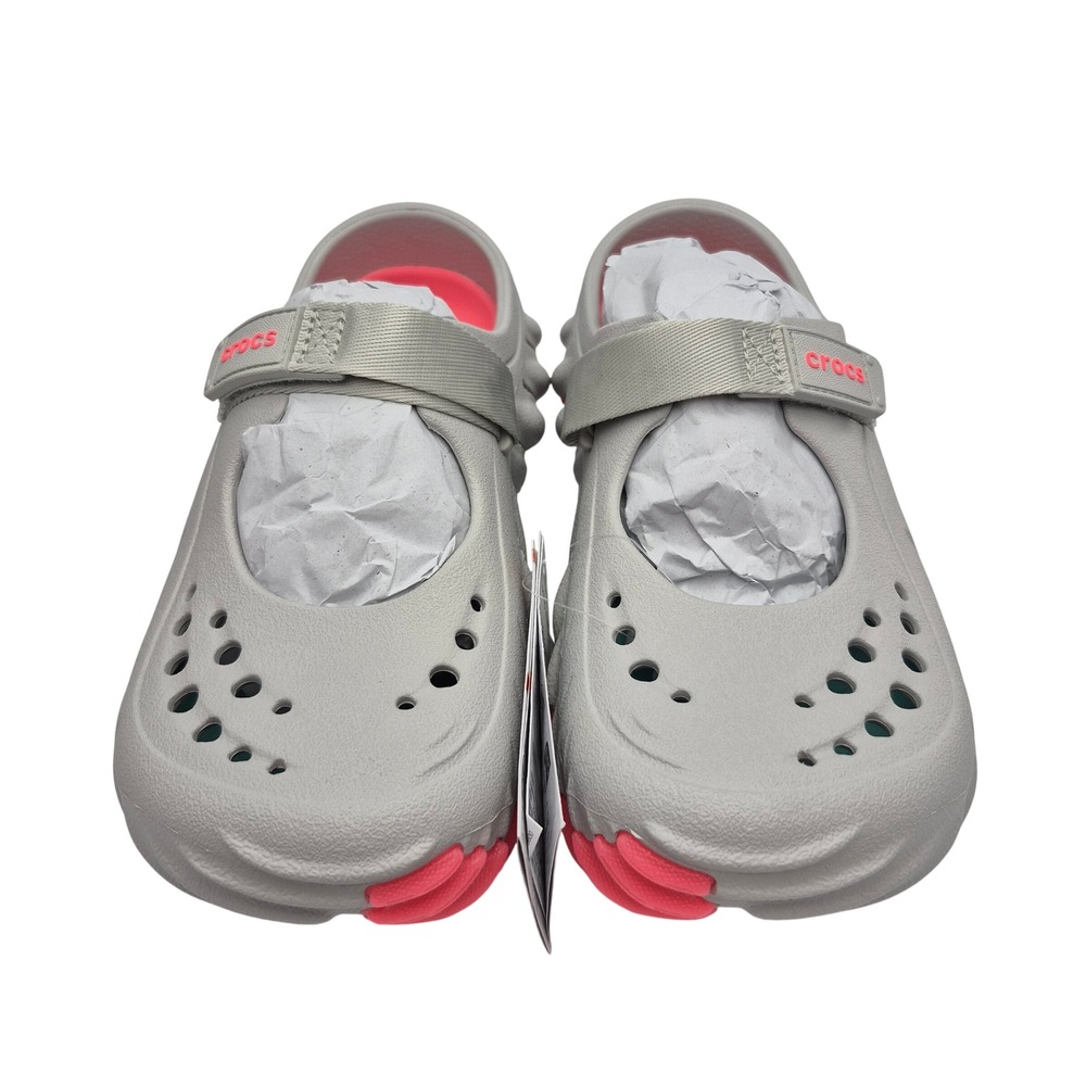 Crocs Echo Mary Jane Fade Atmosphere Gray Pink Clogs Women's Size 7 Shoes